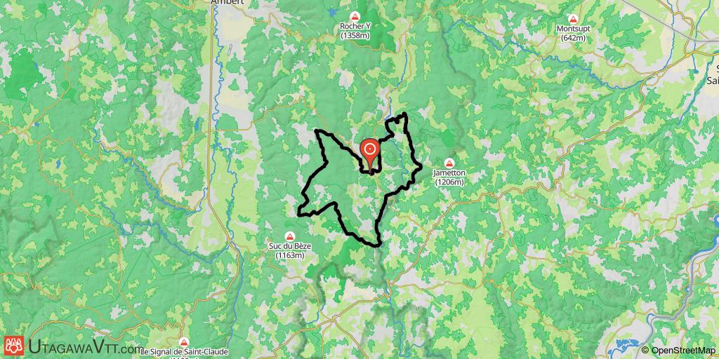 Espace VTT-FFC Ambert-Crêtes du Forez : Parcours N° 12