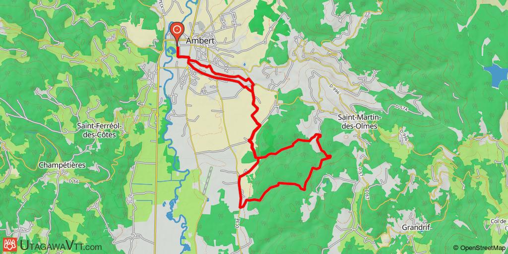 Espace VTT-FFC Ambert-Crêtes du Forez : Parcours N° 22
