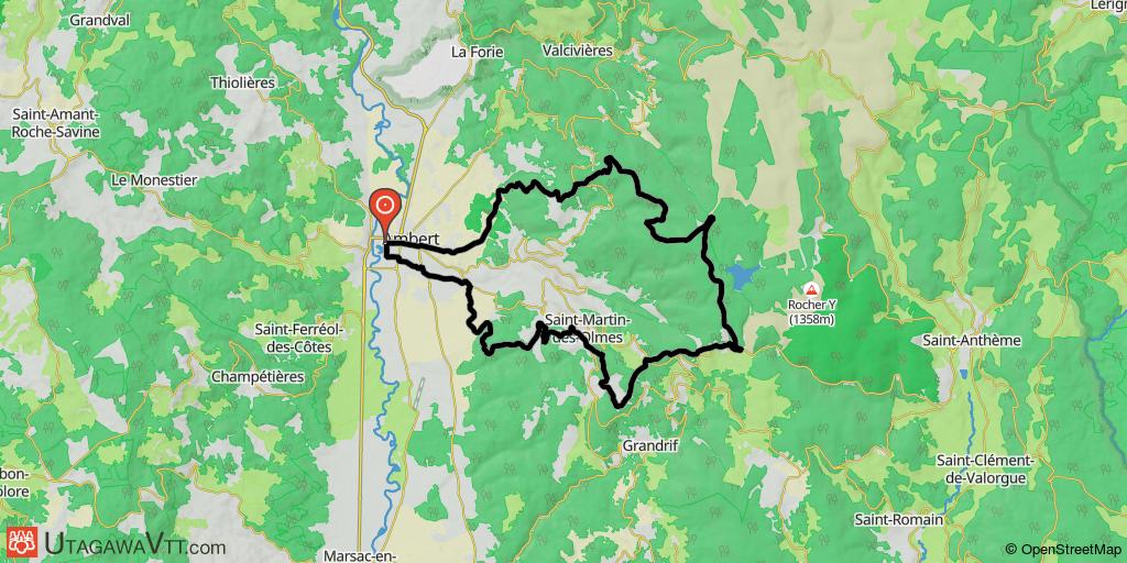 Espace VTT-FFC Ambert-Crêtes du Forez : Parcours N° 24