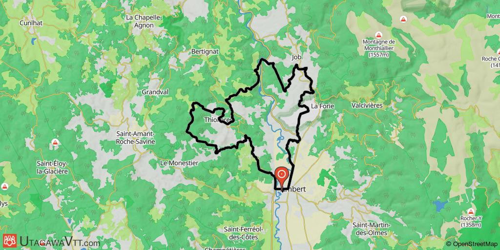 Espace VTT-FFC Ambert-Crêtes du Forez : Parcours N° 28