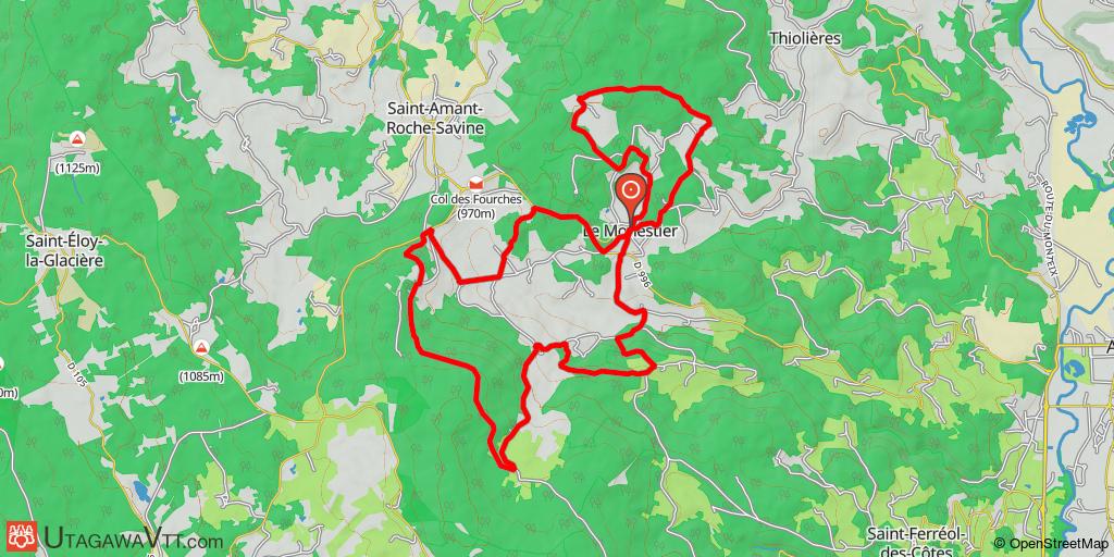 Espace VTT-FFC Ambert-Crêtes du Forez : Parcours N° 34