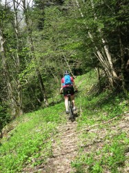 dans la descente du col