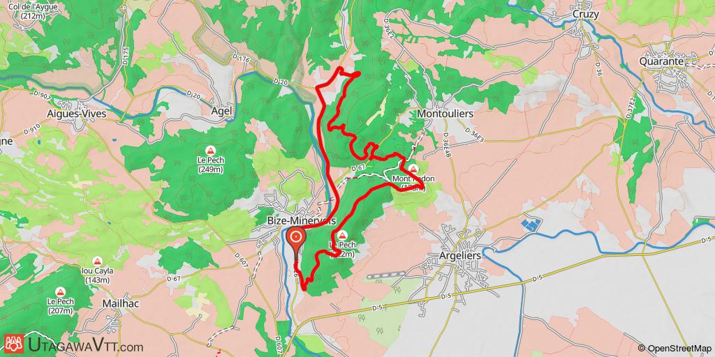 Le Pech, Mont Redon et la grotte de Lasfond