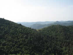 Vue sur les monts d'ardèche