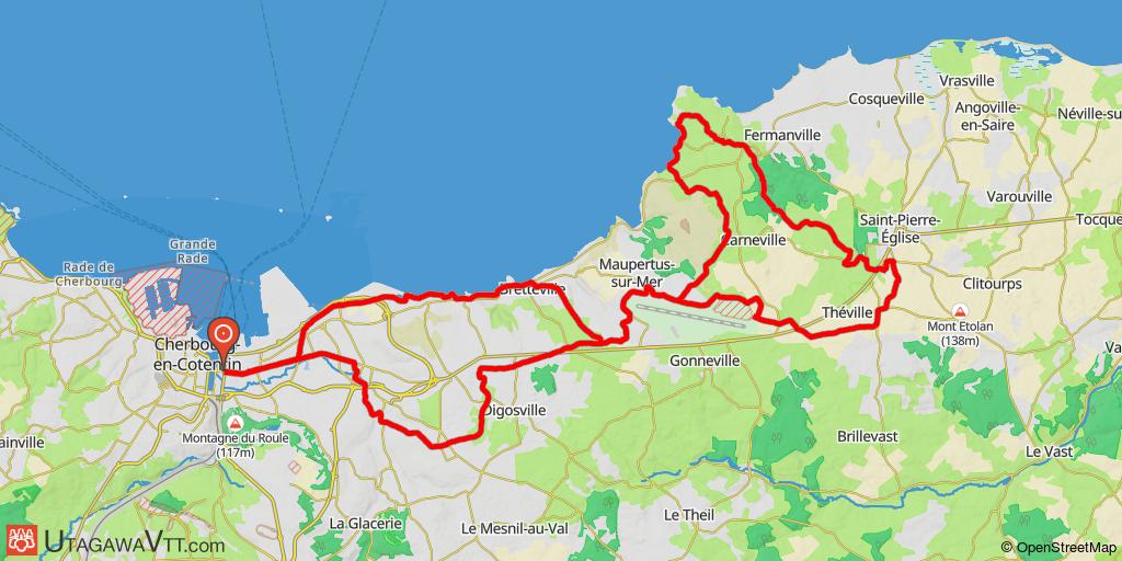 Boucle Cherbourg - Saint-Pierre par le Cap Lévi