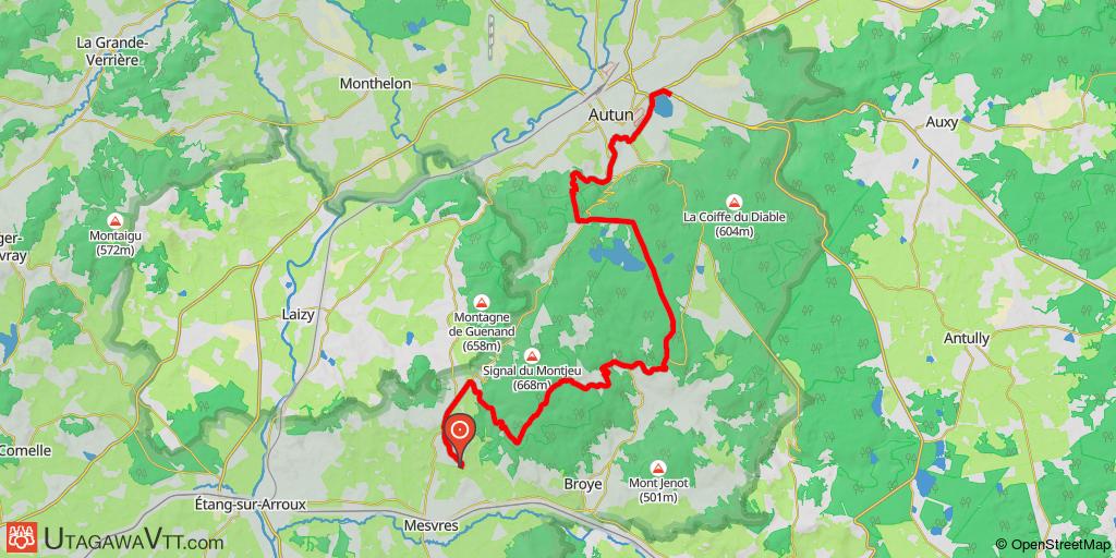 Etape 17 du GTM (Arrivée à Autun) :Queue de Charbonnat - Autun