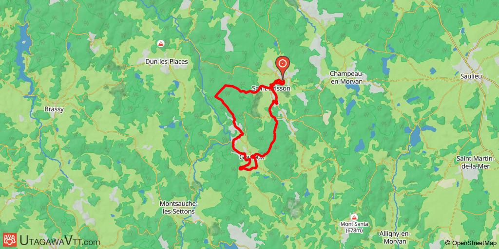 Morvan - Sommets et grands lacs - Circuit N°3 : De St Brisson à Gouloux (officiel)