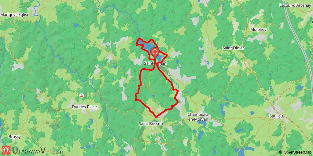 Morvan - Sommets et grands lacs - Circuit N°4 : De Saint-Agnan à Saint-Brisson (officiel)