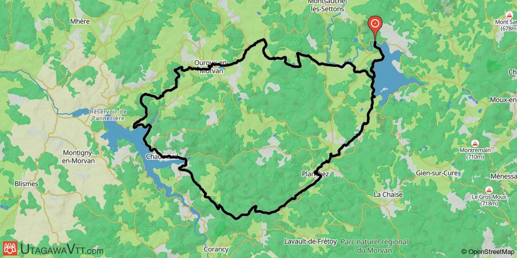Morvan - Sommets et grands lacs - Circuit N° 6 : Le plus grand des lacs de Bourgogne : le lac de Pannecière !