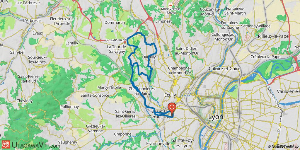 Tassin - Charbonnière - La Tour - Dardilly - Bois de Serre - Charbonnière - Tassin