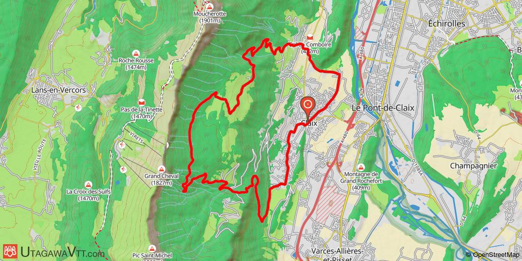 Claix : Montée par le Peuil puis descente par Savoyères