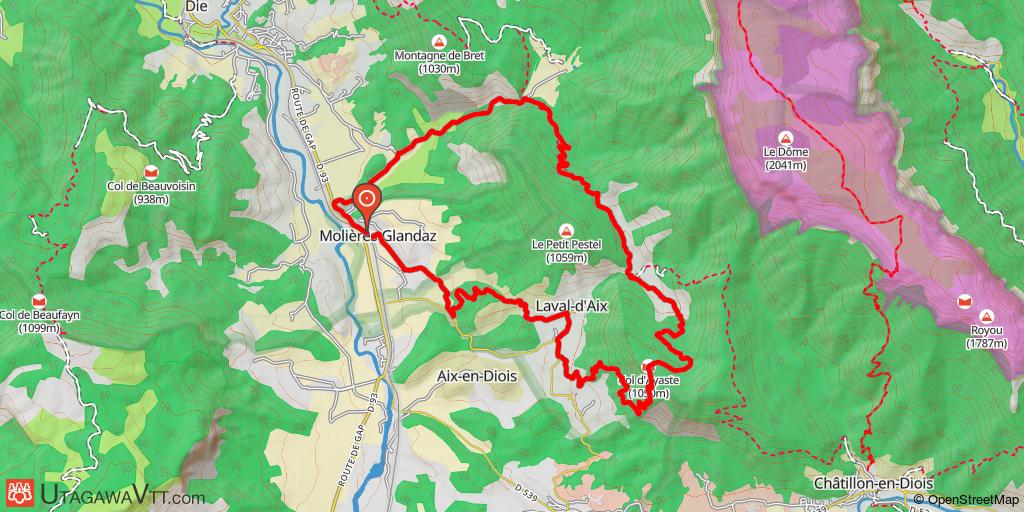 Col de l'Abbaye - Col d'Ayaste - Mongardy-la-Mure