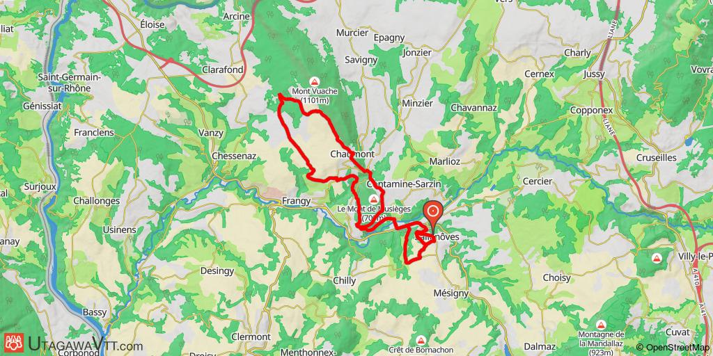 Variante du circuit VTT n°1 de Frangy