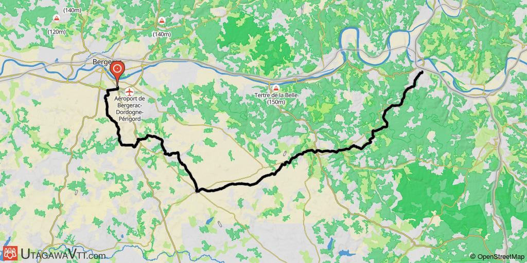 Chemin de Compostelle Bergerac - Rocamadour - Etape 1/3 : Bergerac - Le Buisson-de-Cadouin