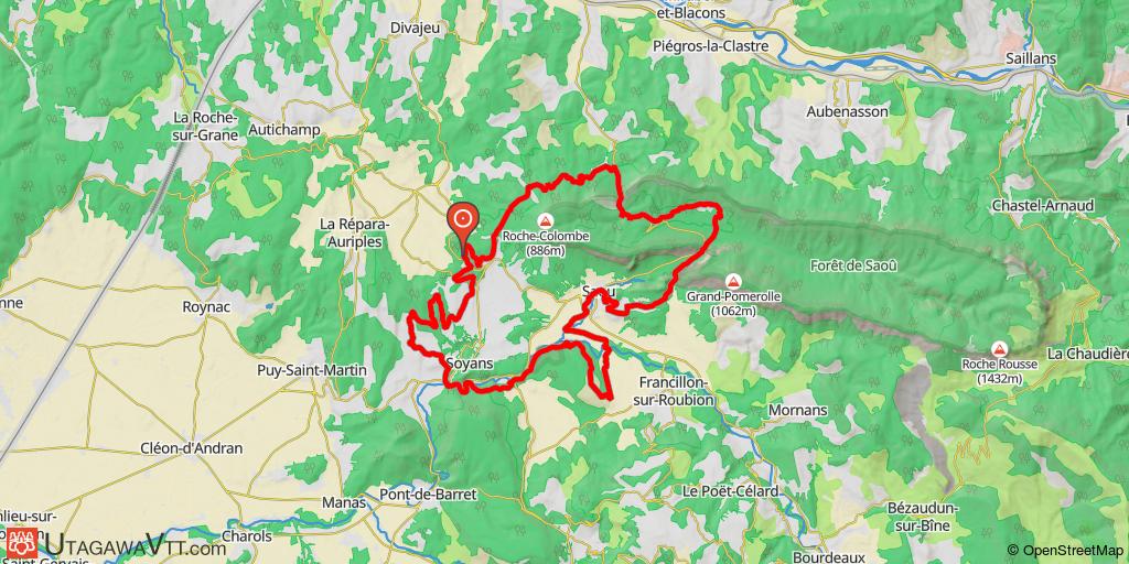 Col de Lunel - Soyans - Saou - Pas de Lauzens
