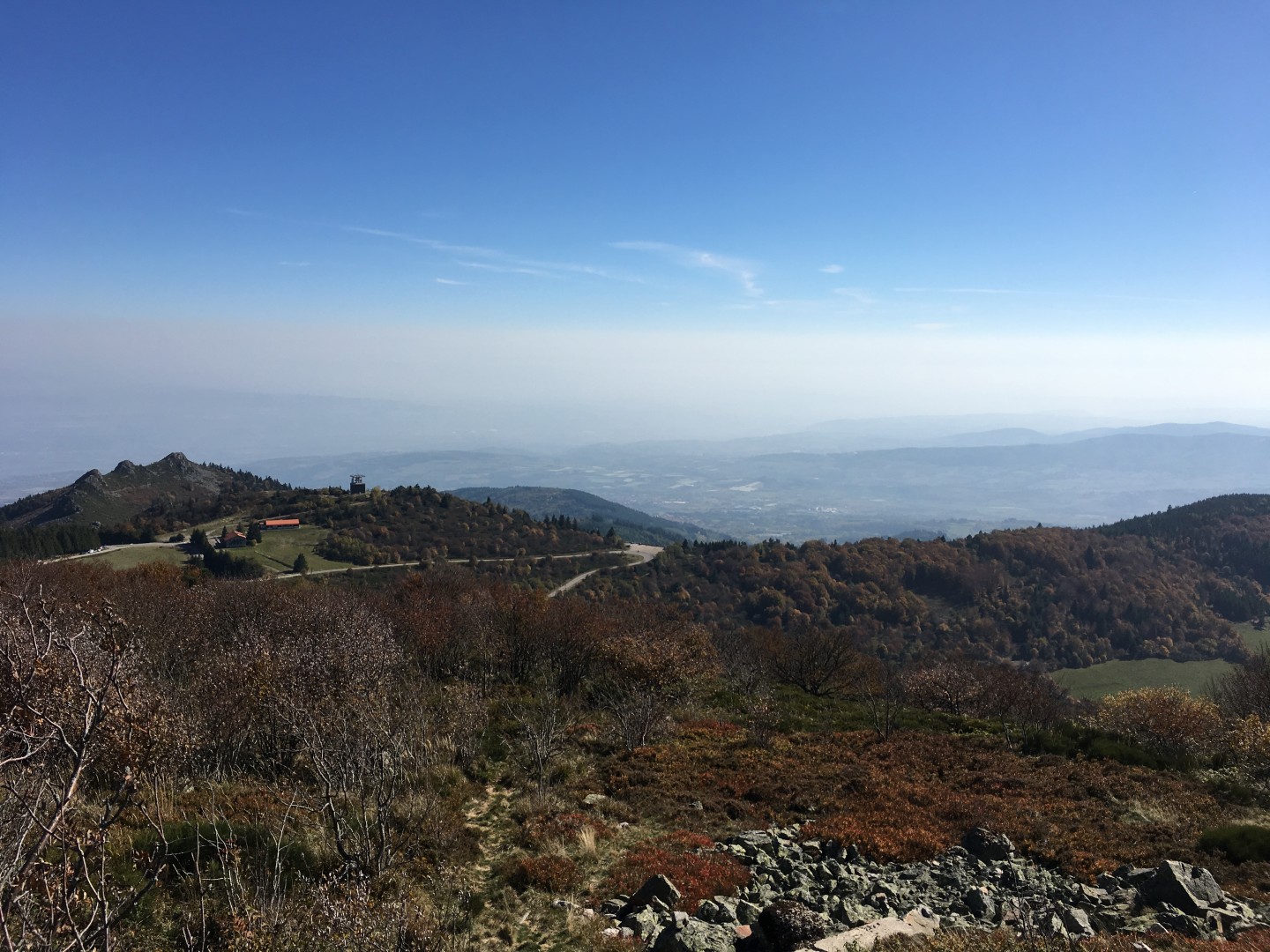 Les crêts du Pilat depuis Rochetaillée