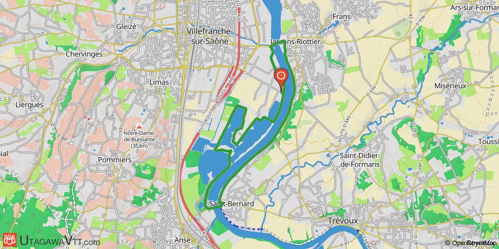 Entre plan d'eau et bords de Saône