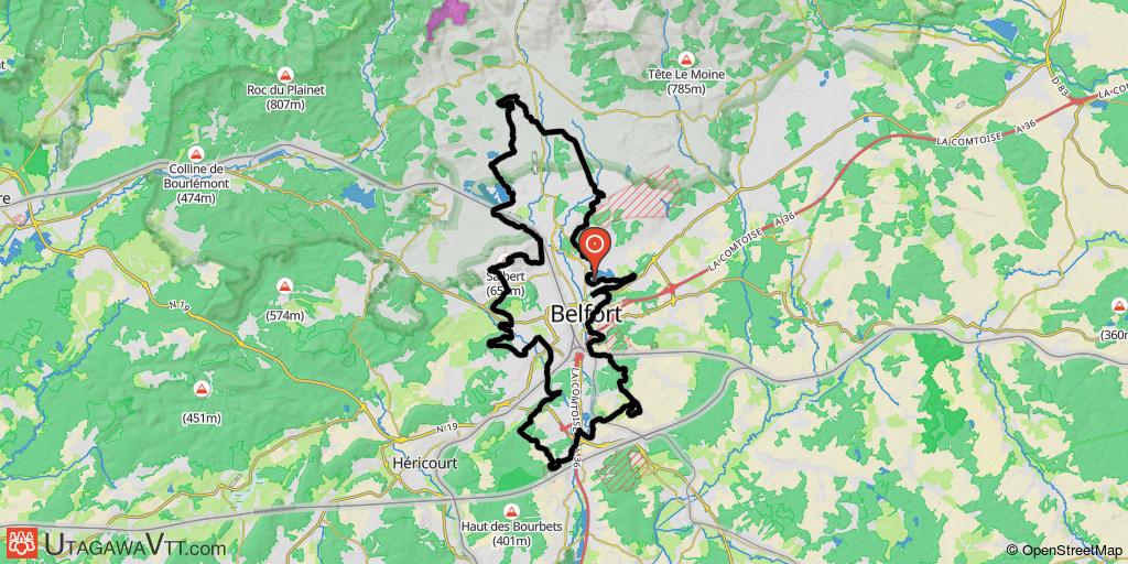 Belfort - Circuit n° 3 : Tour des Forts ouest