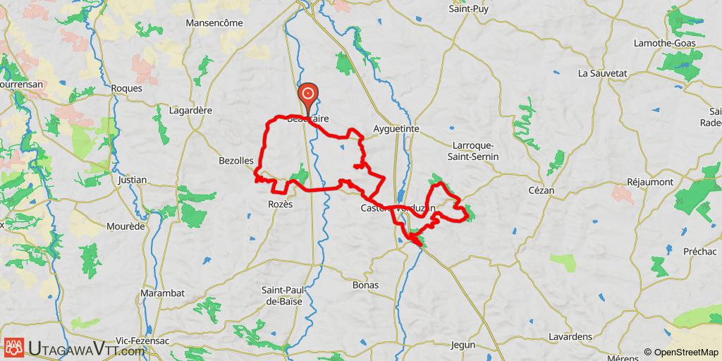 La Bikerienne : tracé avant 2018 - 32 km