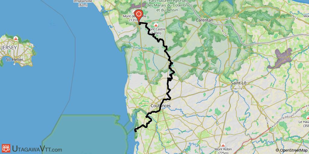 Tatihou - Le Mont Saint-Michel - Etape 2 : La Haye-du-Puits - Hauteville-sur-Mer