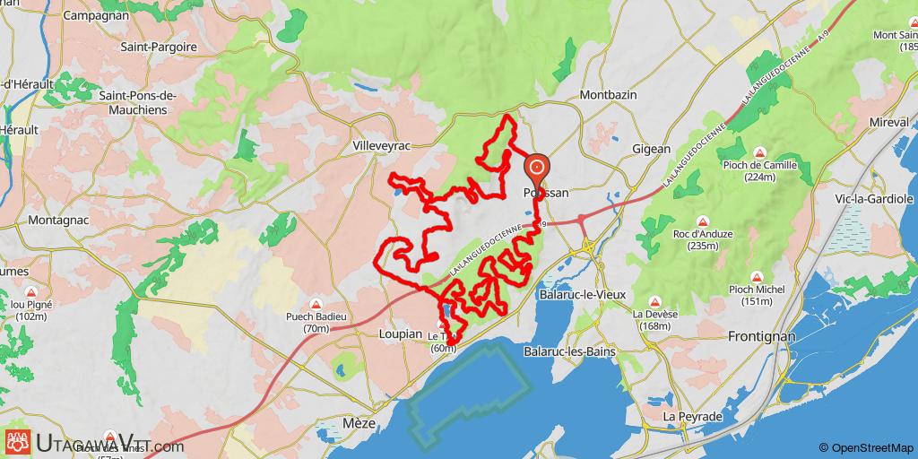 Sur les hauts de Poussan et de l'étang de Thau