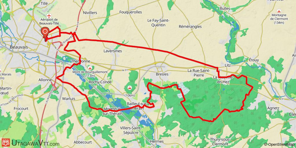 Beauvais Gravel Bike 2018 - 60 km