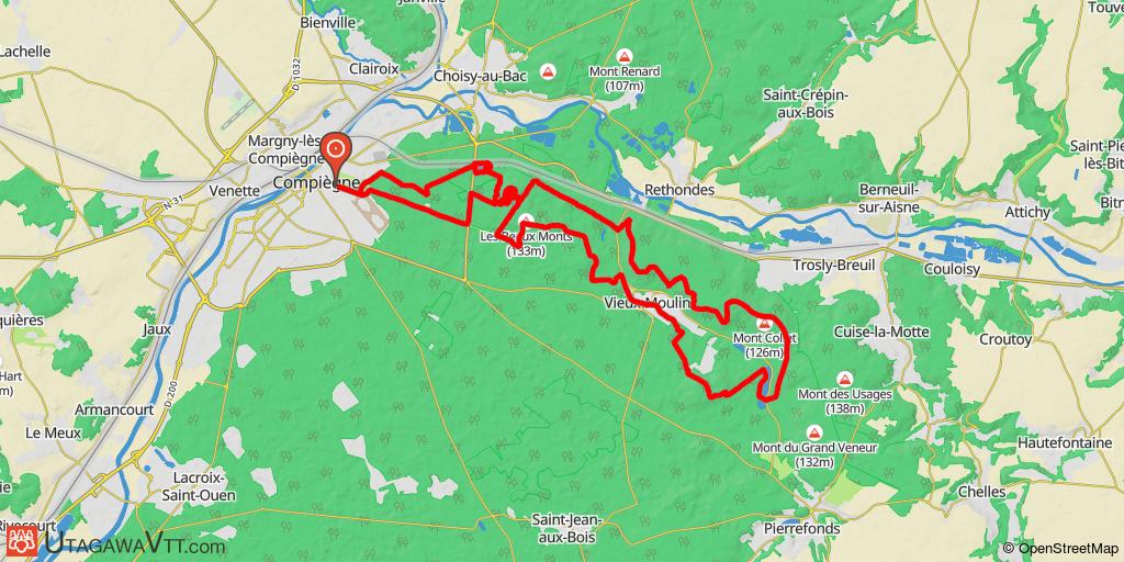 De Compiègne aux étangs de St Pierre par les monts