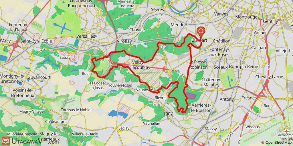 Clamart - Versailles - Verrières - Clamart
