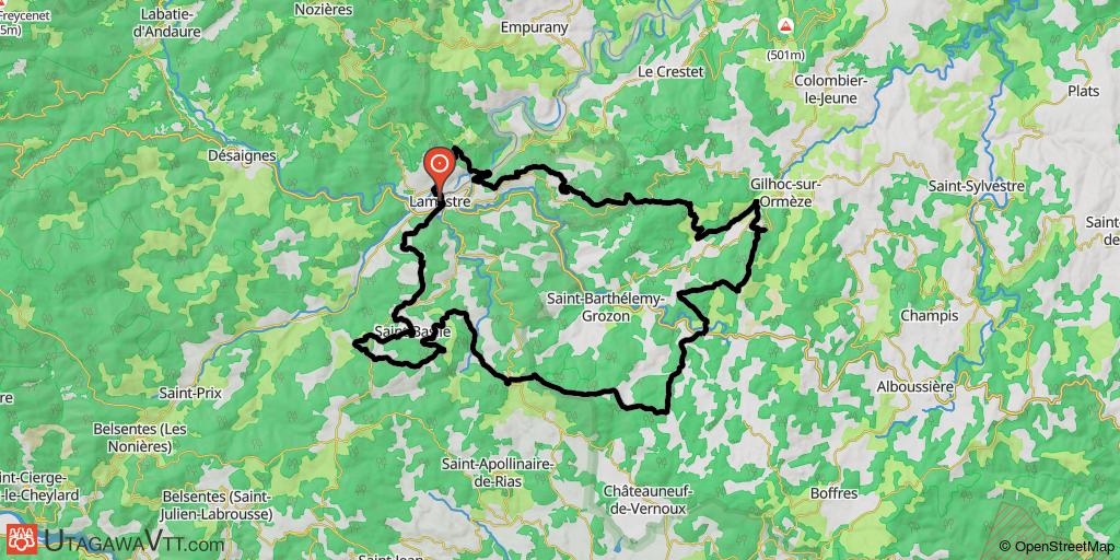 Boucle en Ardèche Verte de Lamastre à Grozon