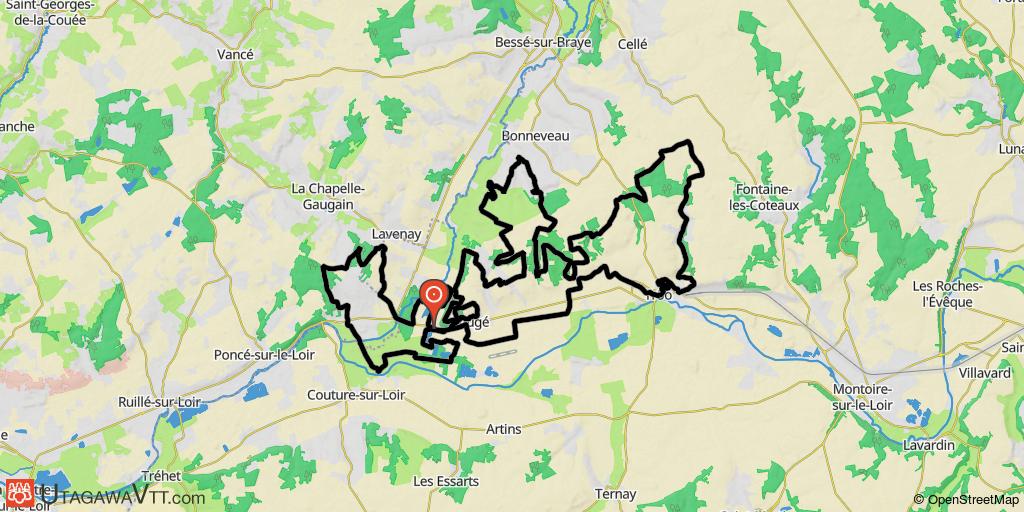 Le mini-trail de la rando la «Rotte aux Ânes» à Sougé