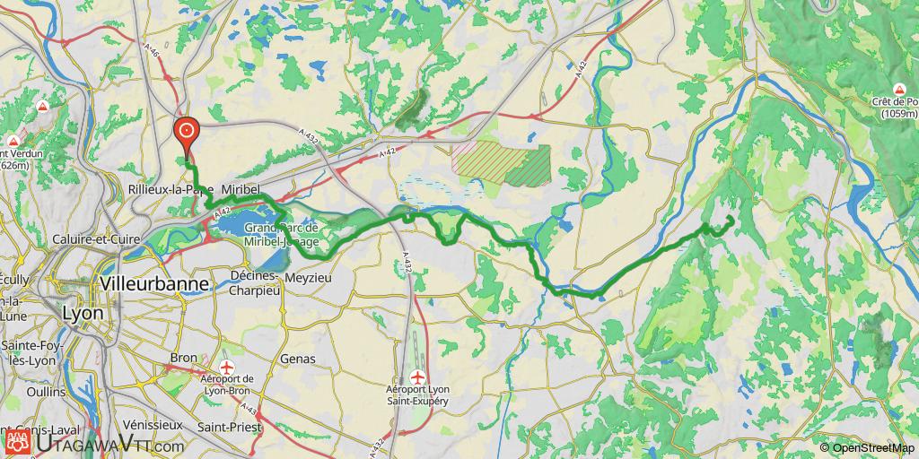Le long du Rhône de Rillieux à Hières-sur-Amby