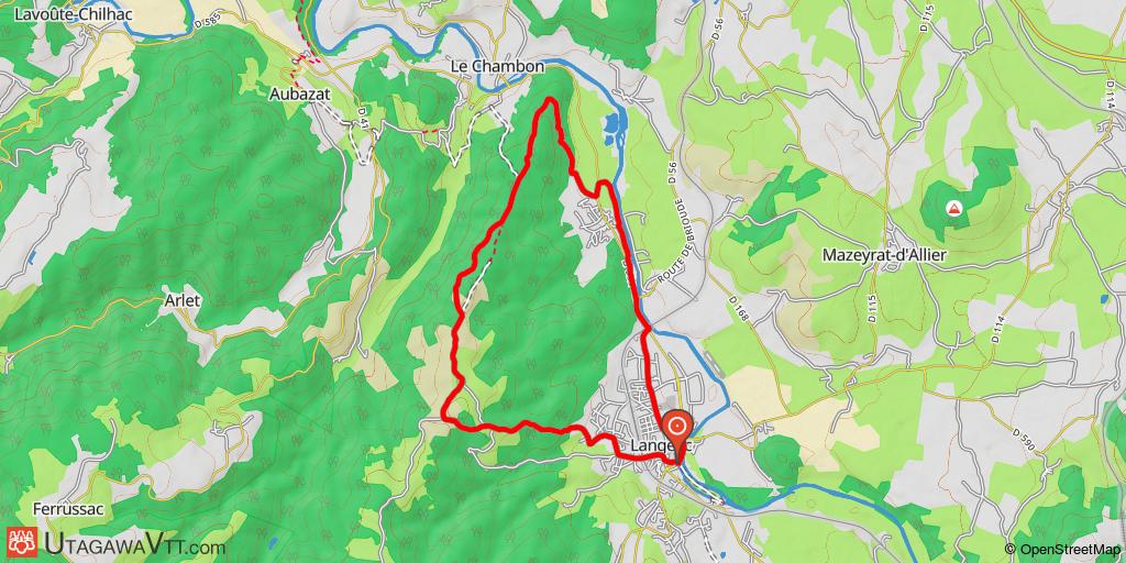 Espace VTT-FFC des gorges de l'Allier - Circuit N°5 : Le Balcon de Langeac