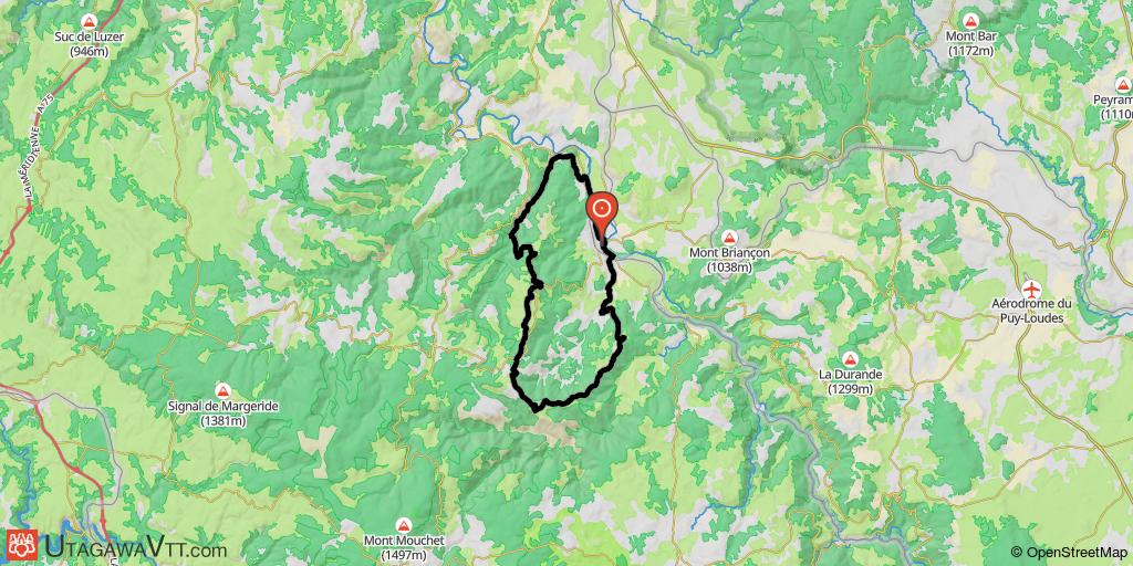 Espace VTT-FFC Les gorges de l'Allier - Circuit N° 6 : La Tuile des Fées