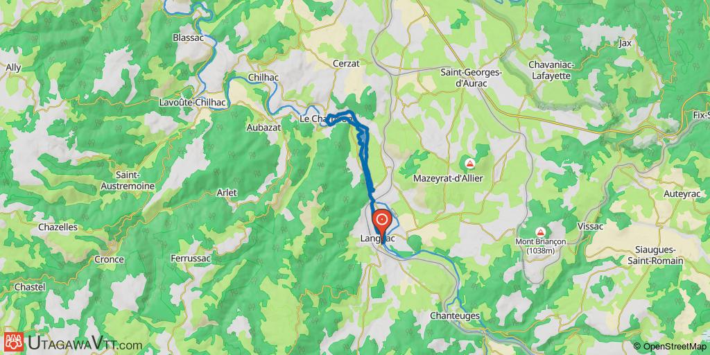 Espace VTT-FFC Les gorges de l'Allier - Circuit N° 8 : Les deux rives de l'Allier