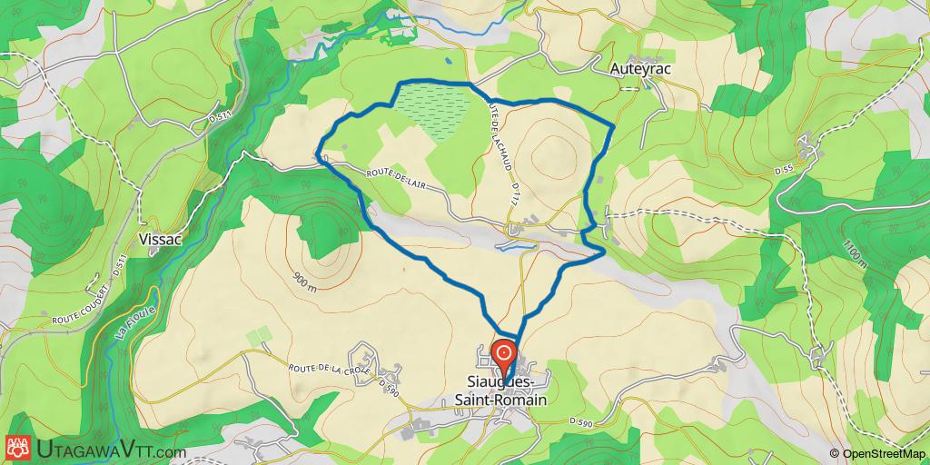 Espace VTT-FFC des gorges de l'Allier - Circuit N°15 - Le Pechey