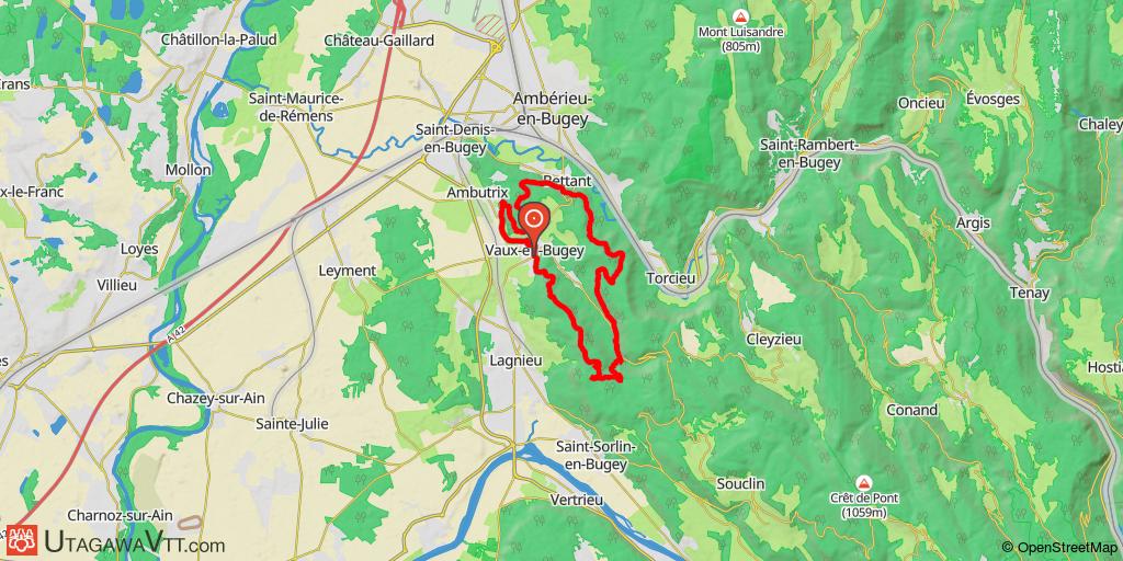 Tour au départ de Vaux-en-Bugey