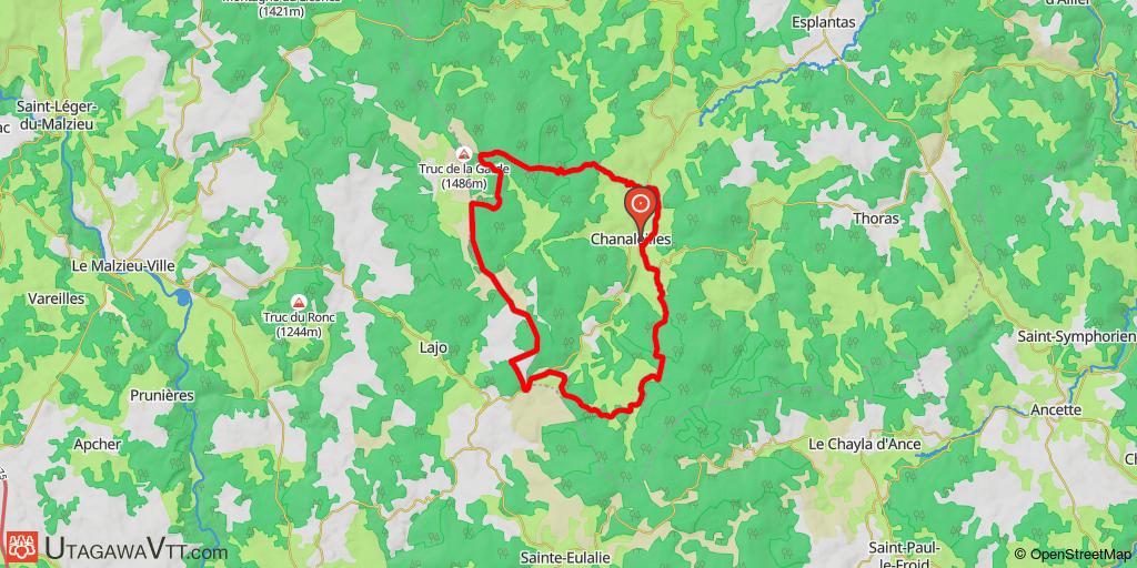 Espace VTT-FFC des gorges de l'Allier - Circuit N°18 : Le Sauvage