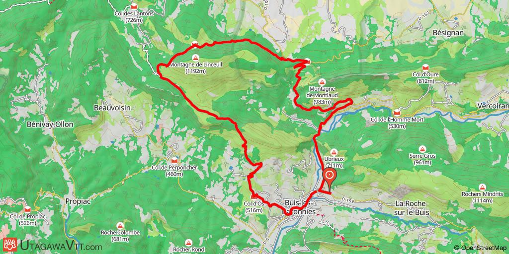 Nord de Buis : cols d'Ey, de Linceuil et de Malpertuis