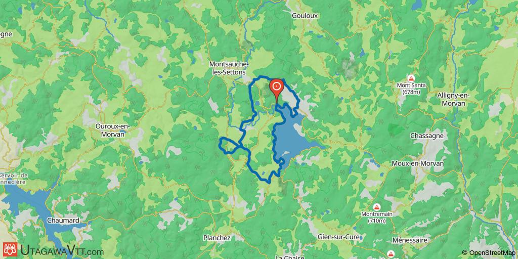 Lac des Settons - Circuit 1 - Maquis Bernard - Champ Gazon