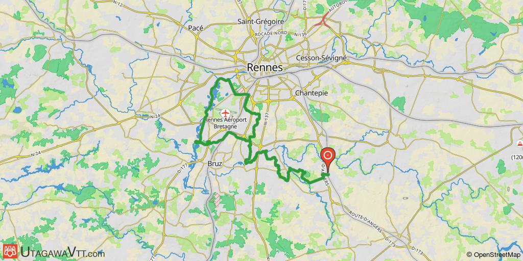 Saint-Armel - Chartres-de-Bretagne - Rennes et retour