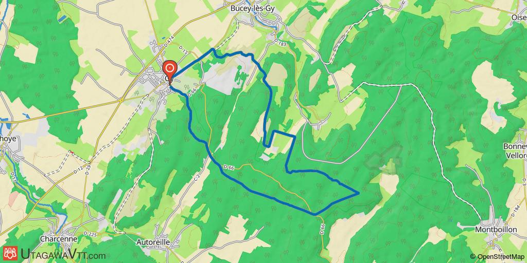 Monts de Gy : Ligne Droite des Stands - Gy Fontenelay