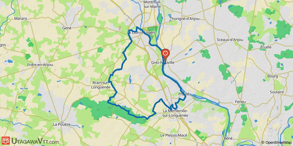 Grez-Neuville - Forêt de Longuenée - Membrolle - Pruillé