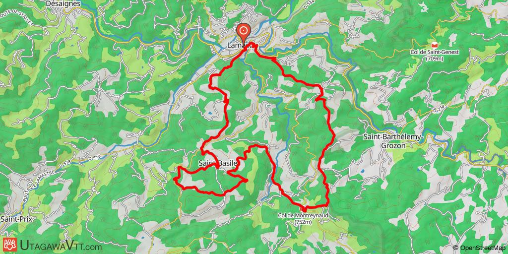 Lamastre - Col de Montreynaud