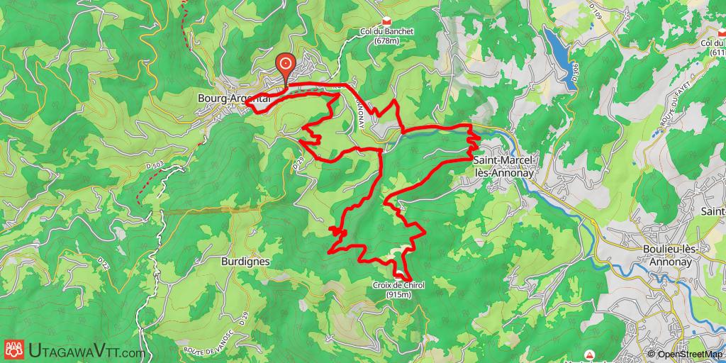Alain's track in Bourg Argental