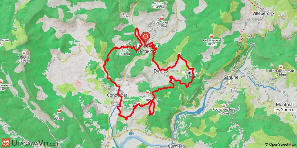 Saint-Ferréol-Trente-Pas - Parcours FFC n°4