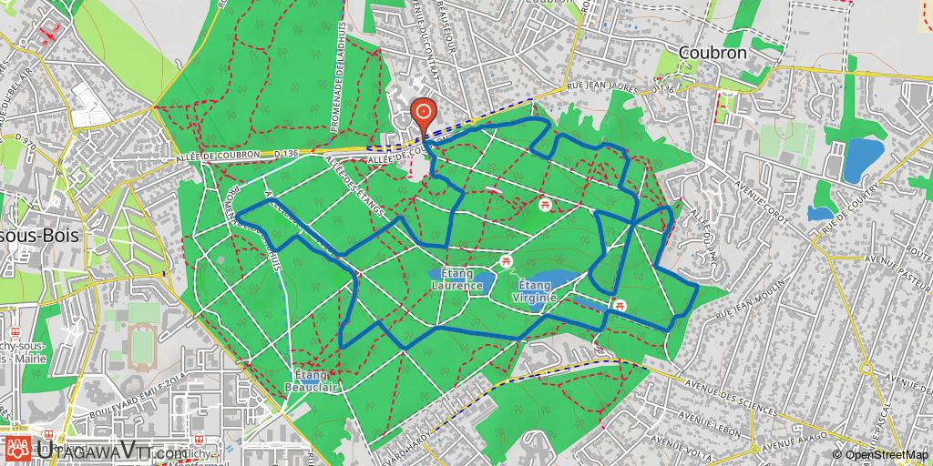 Parcours sportif en forêt de Bondy