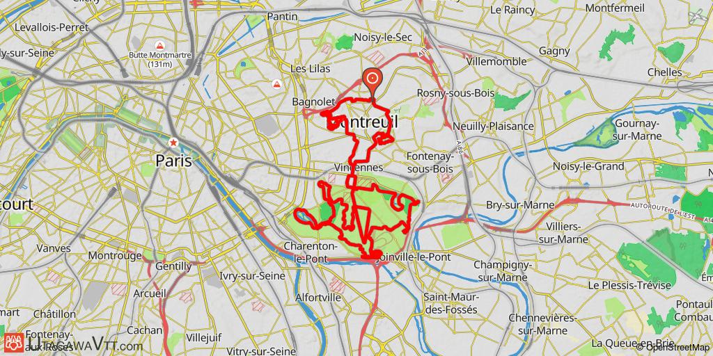 Le tour des parcs de Montreuil à Vincennes