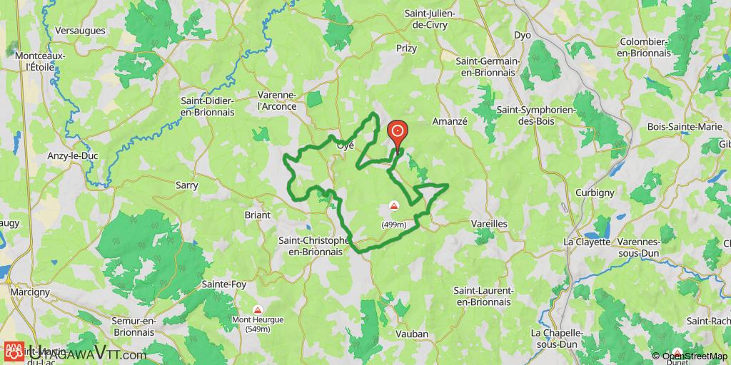 Au départ d'Oyé, bocage du Brionnais