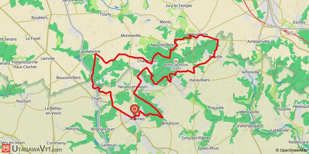 Tour en Vexin au départ de Marines