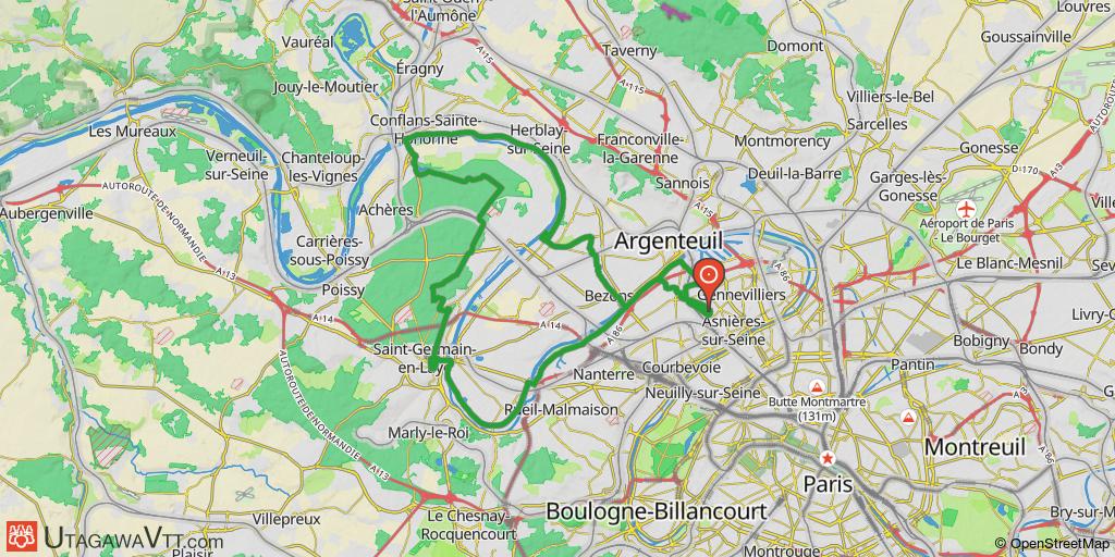 Bords de Seine et forêt de Saint-Germain au départ de Bois-Colombes